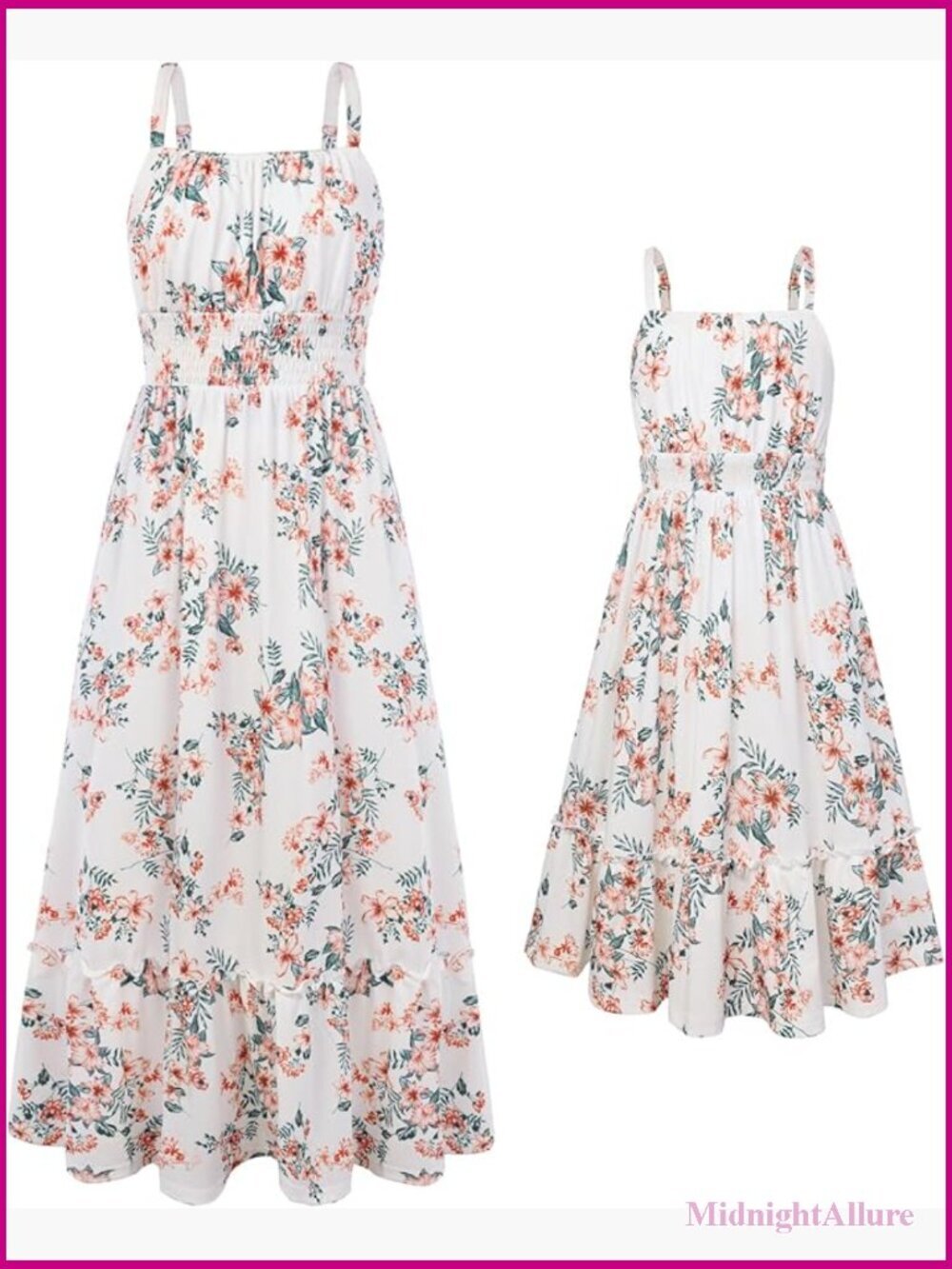 Spaghetti Strap Smocked Maxi Dress with Pockets